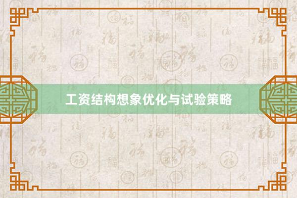 工资结构想象优化与试验策略